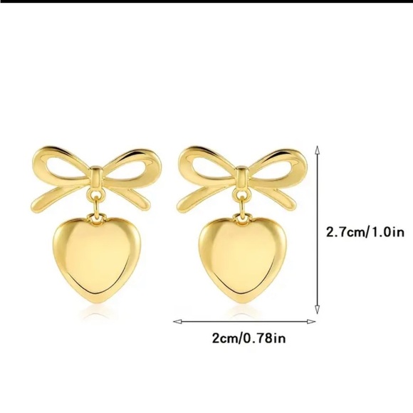 Pendant Earrings With Bowknot - Picture 4 of 5
